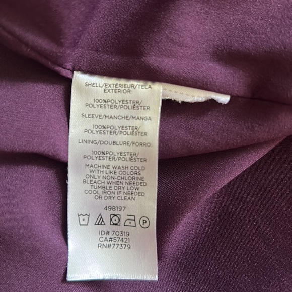 Ann Taylor, Purple, Square Neck, Long Sleeve Dress, Size 6 - Picture 7 of 7